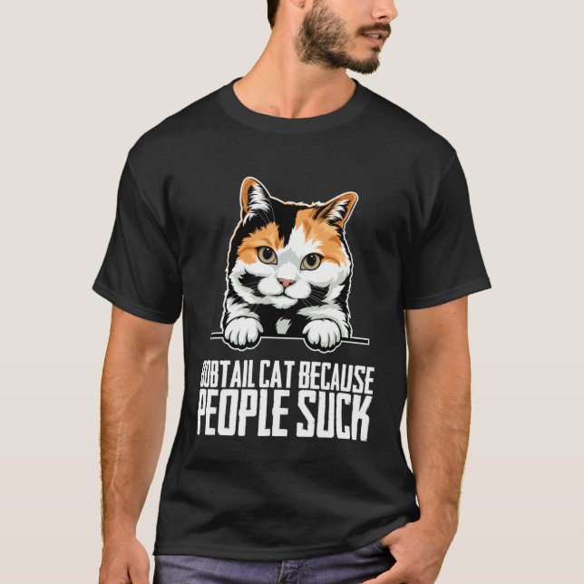 Camiseta Bobtail  Gato Bobtail  Mãe Bobtail  6 (Frente)