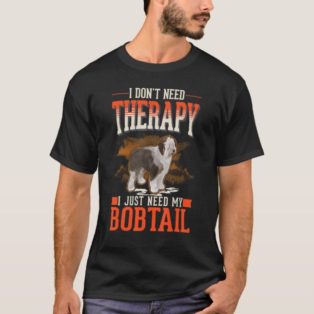 Camiseta Bobtail Therapy Old English Sheepdog Bobtail (Frente)