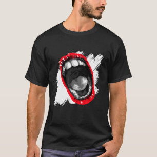 Camiseta Boca Aberta Ampla Gritando