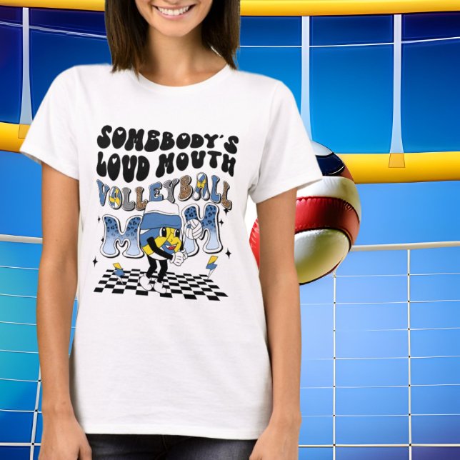 Camiseta Boca alta engraçada vôlei mãe arte vocal (Criador carregado)