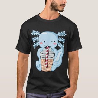 Camiseta Boca azul-acinzentada Tea Kawaii Anime Aestheti