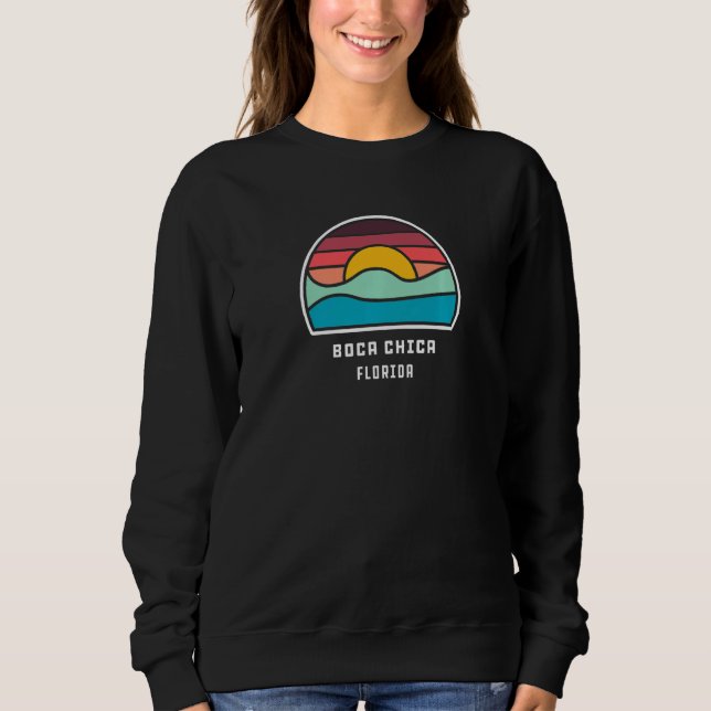 Camiseta Boca Chica Florida Cool Minimalist Ocean Wave   (Frente)