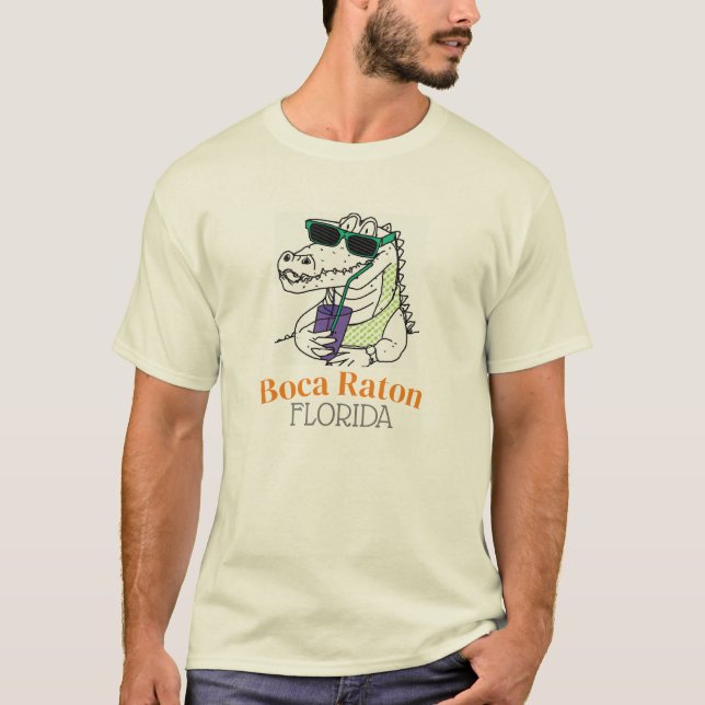 Camiseta Boca Raton Florida Alligator Tee (Frente)