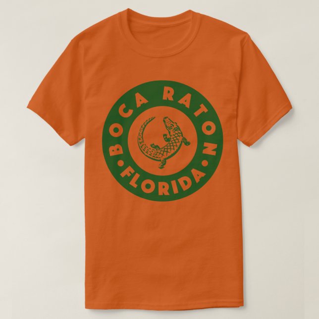 Camiseta Boca Raton Florida Circle Green (Frente do Design)