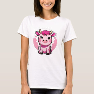 Camiseta Boca-rosa branca Kawaii