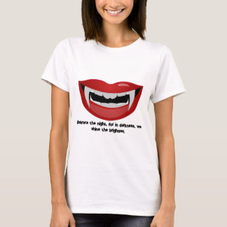 Camiseta Boca vampira com presas e dentes