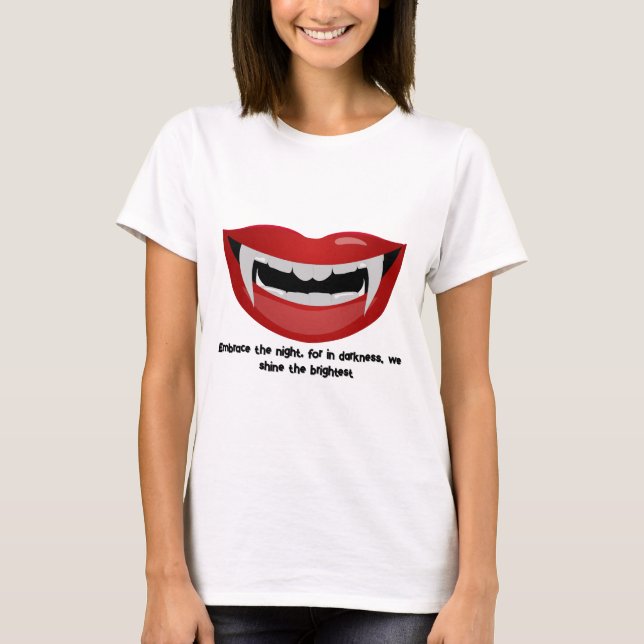 Camiseta Boca vampira com presas e dentes (Frente)