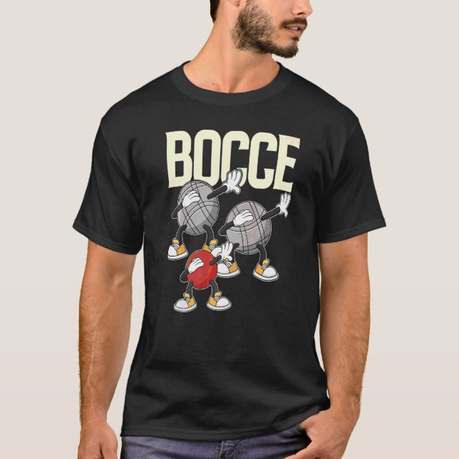 Camiseta Bocce Ball Dabbing Com Jack Bocci Jogo Dab Bocce  (Frente)