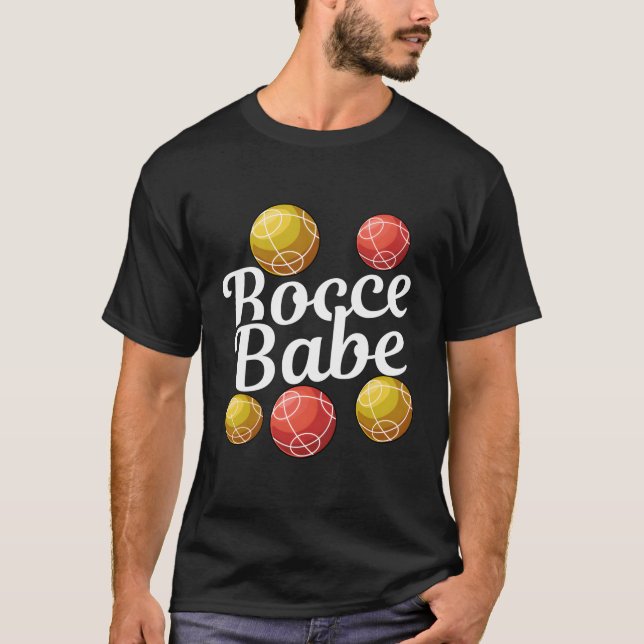 Camiseta Bocce Ball Gift - Jogo Divertido - Bocce Babe (Frente)