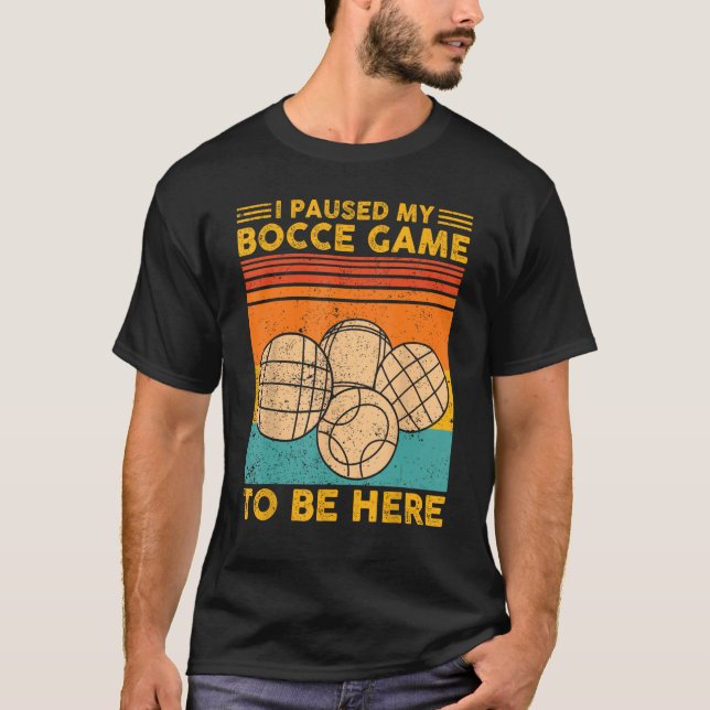 Camiseta Bocce Ball Retro Eu Parei Meu Jogo De Bocce Para E (Frente)