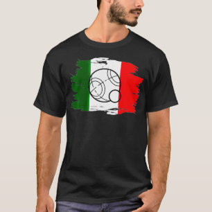 Camiseta Bocce Ball T Turim italiano Flag Bocce Ball Tourna