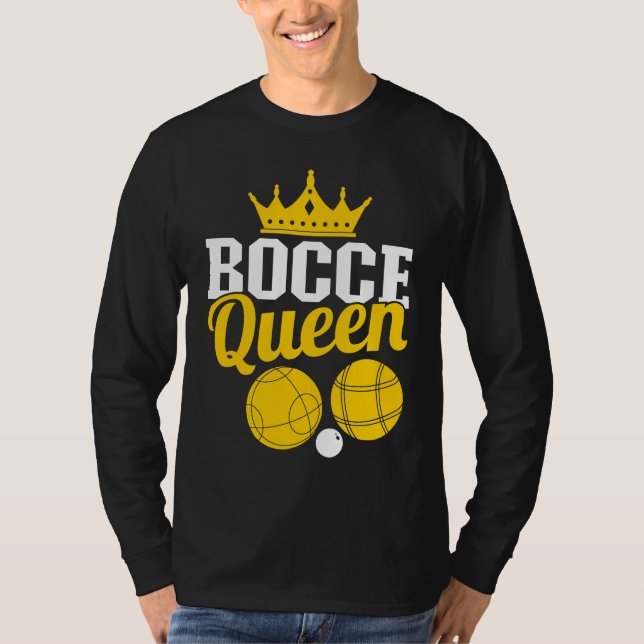 Camiseta Bocce Queen Boccia Player Boules (Frente)