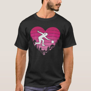 Camiseta Bocce Sports Lover Vintage Heart Bocce Dias de os 