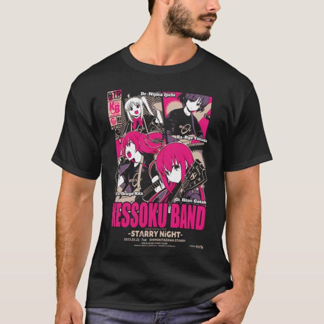 Camiseta Bocchi The Rock - Kessoku Band (Frente)