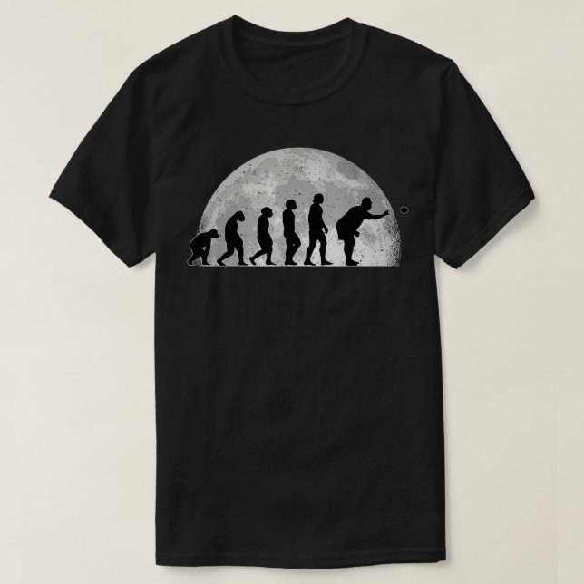Camiseta Boccia Evolution Moon Boule Petanque Bocce  (Frente do Design)