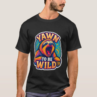 Camiseta Bocejar para Ser Selvagem Amante de Preguiça Engra