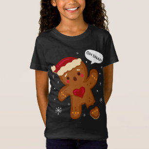 Camiseta Bochechas Vermelhas Oh Papais noeis de pão quebrad
