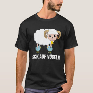 Camiseta Bock Auf Vögeln Jogo de Palavras Ovelhas Humor Say