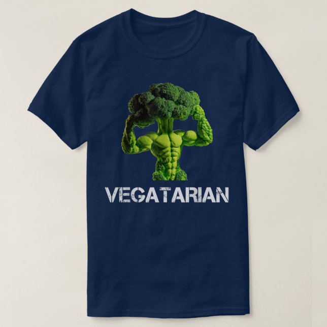 Camiseta Bócoli Vegetariano Broccoli Bodybuilder Clean Eati (Frente do Design)
