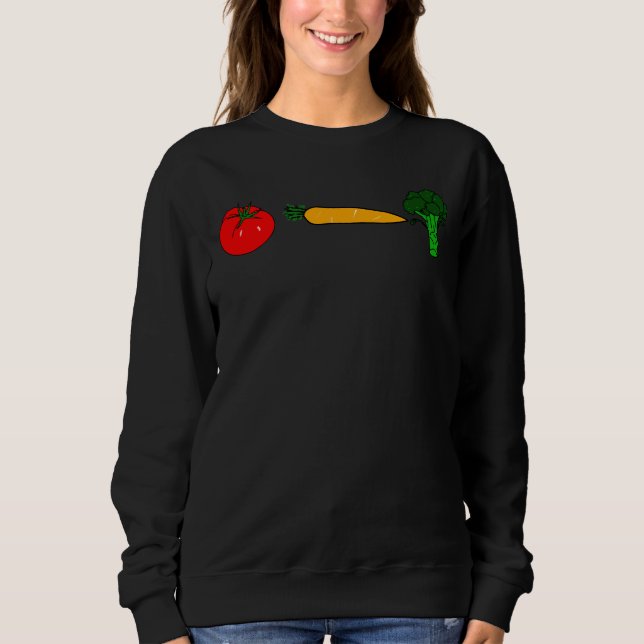 Camiseta Bócolis de tomate e cenoura para amantes vegetais (Frente)