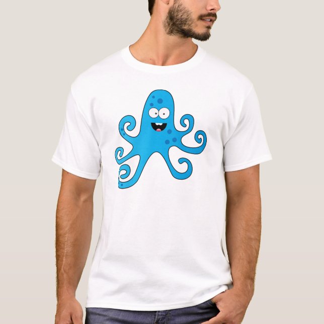 Camiseta Boctopus de bebê animado (Frente)