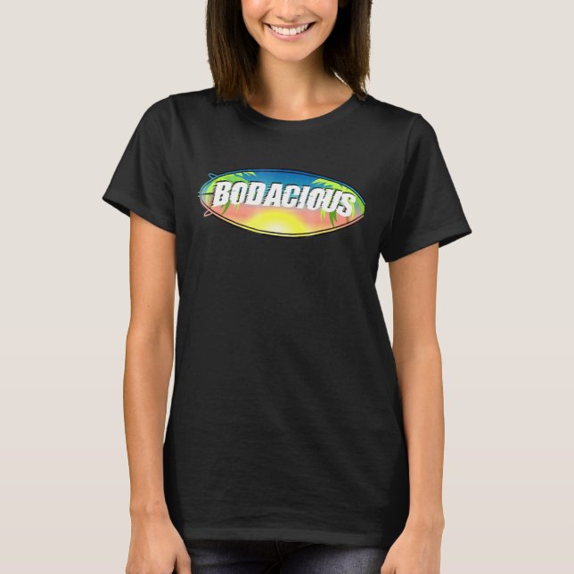 Camiseta Bodacious 1980 Surfer Slang No Surfboard (Frente)