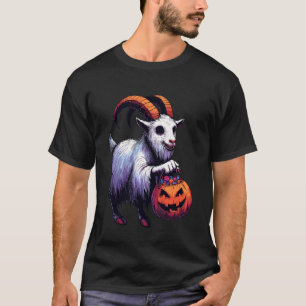 Camiseta Bode Assustador de Halloween Fantasma Saco de Doce