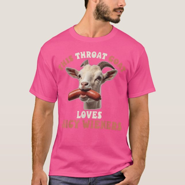 Camiseta Bode Cabra Garganta Divertida Engole Salsichas Suc (Frente)
