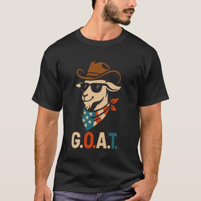 Camiseta Bode 'Merica EUA 4 de Julho Dia da Independência H (Frente)