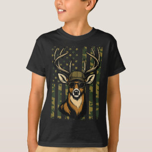 Camiseta Bode Whitetail Juvenil Caça de Veado Camuflagem Am