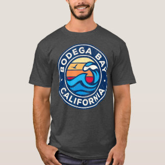 Camiseta Bodega Bay California CA Vintage Ondas Marítimas