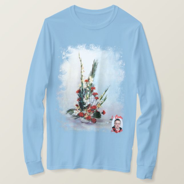 Camiseta Bodegón de flores (Frente do Design)