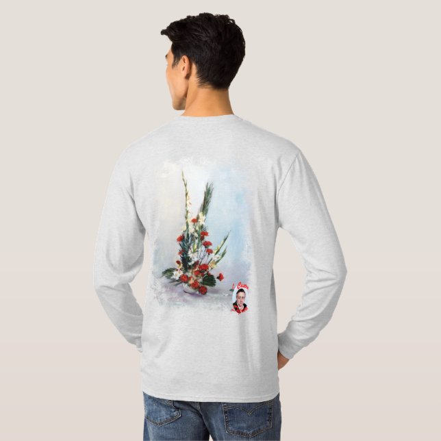 Camiseta Bodegón de flores (Parte Traseira Completa)