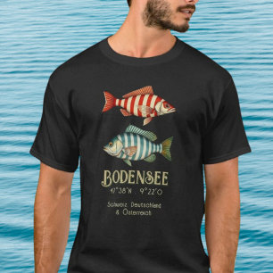 Camiseta Bodensee Suíça Alemanha roupa de peixe