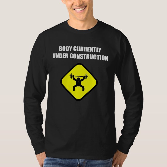 Camiseta Body Currently Under Construction Workout Gym (Frente)