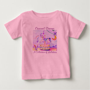 Camiseta Body de Bebê com Tutu Rosa Carousel Dreams