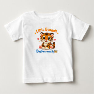 Camiseta Body de Bebê de Filhote de Tigre de Bengala