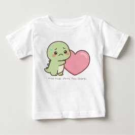 Camiseta Body de Bebê - Dinossauro Triste e Fofo com Braços