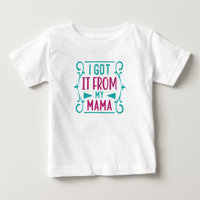 Camiseta Body de Bebê Eu Ganhei da Minha Mamãe (Frente)