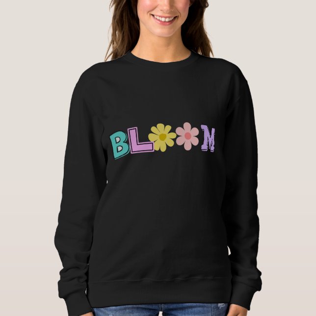 Camiseta Body de Bebê Floral Pastel Bloom Retro (Frente)