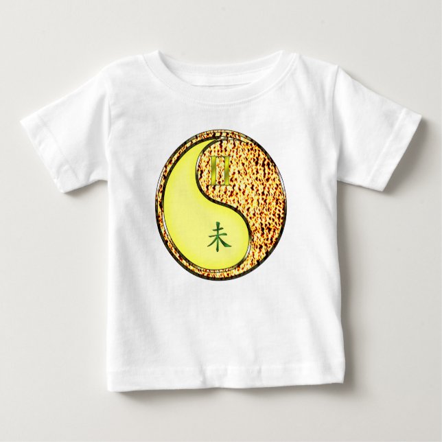 Camiseta Body de Bebê Gêmeos & Cabra de Fogo (Frente)