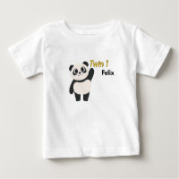 Body de Bebê Panda Personalizado Gêmeo 1