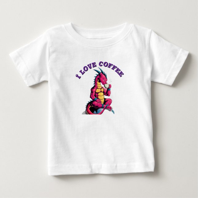 Camiseta Body de bebê para amantes de café (Frente)