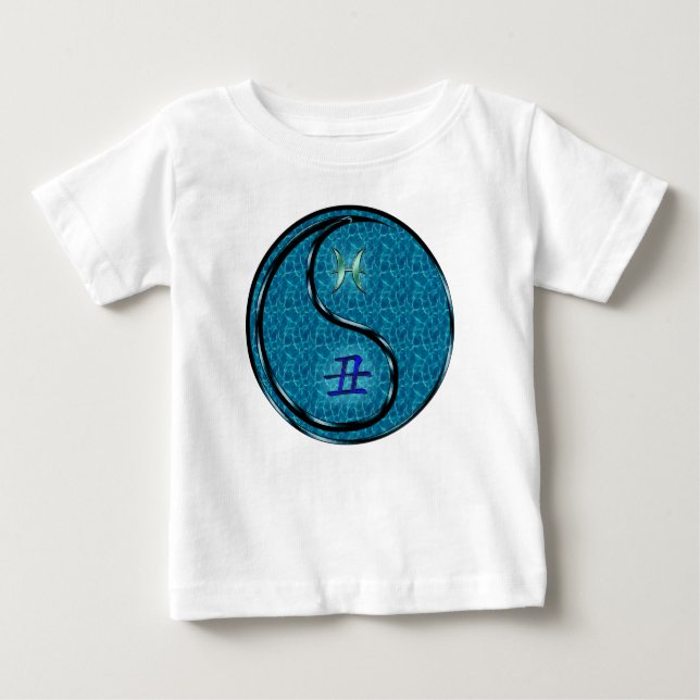 Camiseta Body de Bebê Peixes & Boi de Água (Frente)