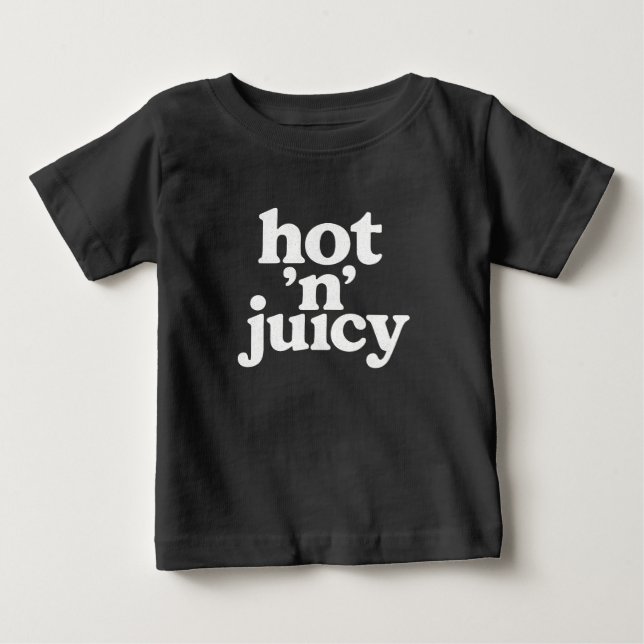 Camiseta Body de Bebê Quente e Suculento (Frente)