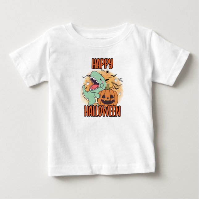 Camiseta Body de Halloween Feliz para Bebês (Frente)