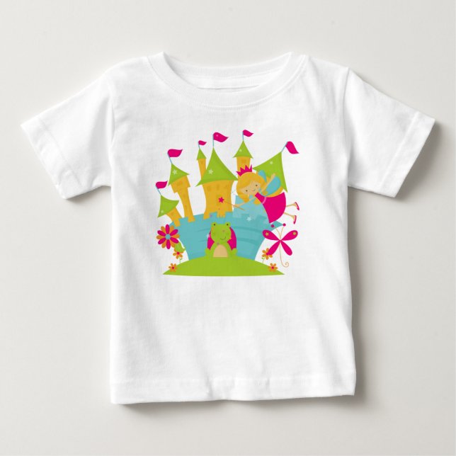 Camiseta Body de Princesa Fada Loira com Tutu (Frente)