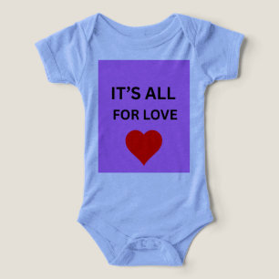 Camiseta Body Infantil 'É Tudo por Amor'