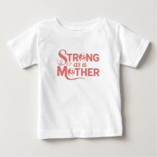 Camiseta Body Infantil 'Forte como uma Mãe' para Pequenos