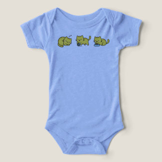 Camiseta Body Infantil Gatos Brincalhões